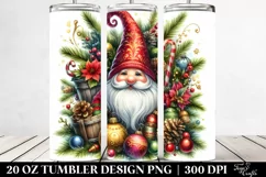 Detailed Christmas Gnome | 20 oz Tumbler Product Image 2