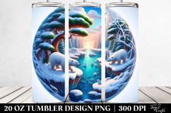 Vibrant 3D Polar Bear Clipart, Transparent 20 Oz Tumbler Product Image 2