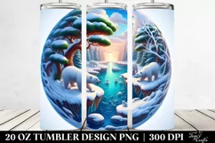 Vibrant 3D Polar Bear Clipart, Transparent 20 Oz Tumbler Product Image 2