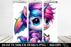 Cute Baby Unicorn, Style | 20 oz Tumbler Product Image 2