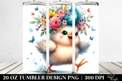 Cute Baby Chicken Running 20 Oz Tumbler Product Image 2