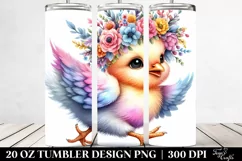 Cute Baby Chicken Running 20 Oz Tumbler Product Image 2