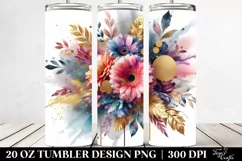 Colorful Bouquet Abstract | 20 Oz Tumbler Product Image 2