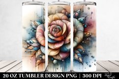 Abstract Pastel Stained Rose Clipart Product Image 2