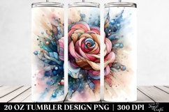 Abstract Pastel Stained Rose Clipart Product Image 2