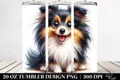 Funny Watercolor Shetland Sheepdog with Popping Eyes | 20 Oz Product Image 2