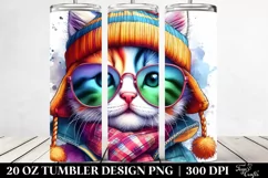 Quirky Kitten Portrait | 20 oz Tumbler Product Image 2