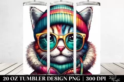 Quirky Kitten Portrait | 20 oz Tumbler Product Image 2