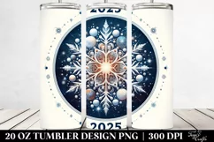 Snowflake with 2025 Clipart 20 Oz Tumbler Product Image 2