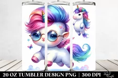 Cute Baby Unicorn, Style | 20 oz Tumbler Product Image 2