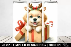 Expressive Baby Golden Retriever with Gift Box 20 Oz Tumbler Product Image 2