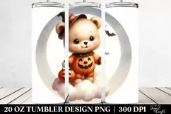 Cute Retro Halloween Baby Bear 20 Oz Tumbler Product Image 2