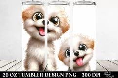 Crazy Watercolor Bichpoo Tumbler Product Image 2