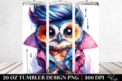 Funny Baby Owl with Raincoat | 20 oz Tumbler Product Image 2