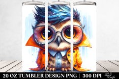 Funny Baby Owl with Raincoat | 20 oz Tumbler Product Image 2