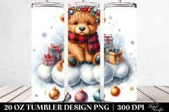 Highland Cow with Christmas Ornaments, 20 Oz Tumbler Product Image 2