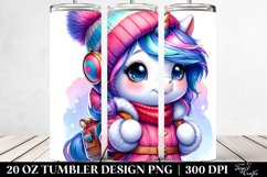 Happy Cute Unicorn Playing | 20 oz Tumbler Product Image 2