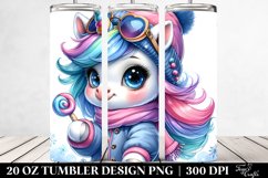 Happy Cute Unicorn Playing | 20 oz Tumbler Product Image 2