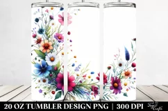 Vibrant Wild Flower Frame | 20 oz Tumbler Product Image 2