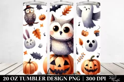 Funny Halloween Owl | 20 oz Tumbler Product Image 2