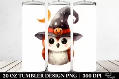 Funny Halloween Owl Tumbler Design Product Image 2