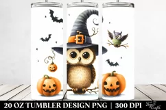 Funny Halloween Owl | 20 oz Tumbler Product Image 2