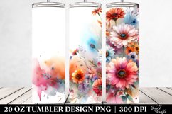 Colorful Small Gerbera Horizontal Frame | 20 Oz Tumbler Product Image 2