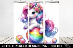 Cute Funny Unicorn Drawing | 20 oz Tumbler Product Image 2