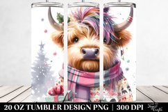Highland Cow Winter Party Clipart Product Image 2