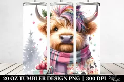 Highland Cow Winter Party Clipart Product Image 2