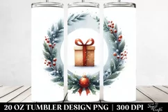 Simple Christmas Gift Watercolor | 20 oz Tumbler Product Image 2