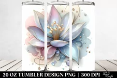 Glossy Snowdrop Tumbler | 20 oz Tumbler Product Image 2