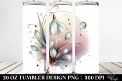Glossy Snowdrop Tumbler | 20 oz Tumbler Product Image 2
