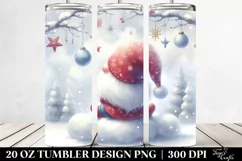 Cute Pastel Digital Painting with Christmas Gnomes | 20 oz Product Image 2