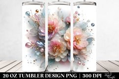 Pastel Peonies | 20 oz Tumbler Product Image 2