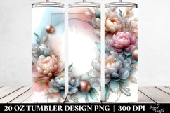 Pastel Peonies | 20 oz Tumbler Product Image 2