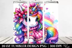 Cute Baby Unicorn Drawing | 20 oz Tumbler Product Image 2