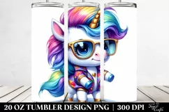Vibrant Baby Unicorn Tumbler Design Product Image 2