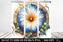 Detailed Wooden Morning Glory, Round Watercolor Splash | 20 Product Image 2