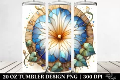 Detailed Wooden Morning Glory, Round Watercolor Splash | 20 Product Image 2