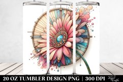 Stained Gerbera Tumbler | 20 oz Tumbler Product Image 2