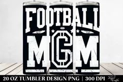 Varsity Style Distressed Football Mom | 20 oz Tumbler Product Image 2