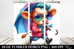 Vibrant Baby Cow Tumbler Design Product Image 2
