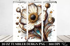 Wooden Anemone with Golden Insertions 20 Oz Tumbler Product Image 2