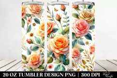 Colorful Orange Roses | 20 oz Tumbler Product Image 2