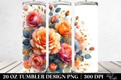 Colorful Orange Roses | 20 oz Tumbler Product Image 2