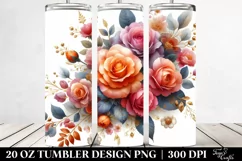 Colorful Orange Roses | 20 Oz Tumbler Product Image 2