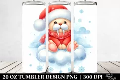 Vibrant Digital Painting with Baby Walrus | 20 oz Tumbler Product Image 2