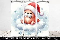 Vibrant Digital Painting with Baby Walrus | 20 oz Tumbler Product Image 2