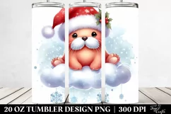 Vibrant Digital Painting with Baby Walrus | 20 oz Tumbler Product Image 2